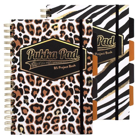 Pukka Pads B5 Wild Project Book, Assorted, 2PK 9523(AST)-WLD